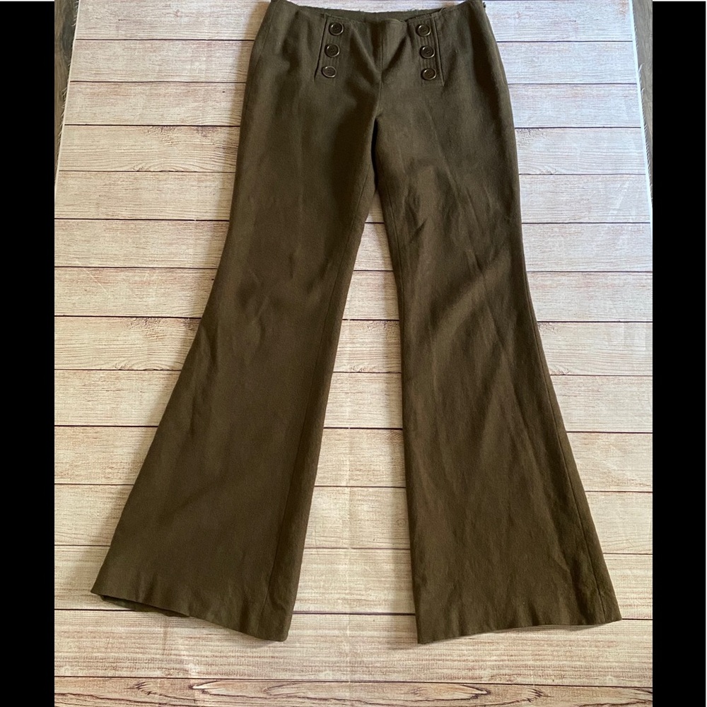 Tory Burch Sailor Wool Wide Leg Pants 6